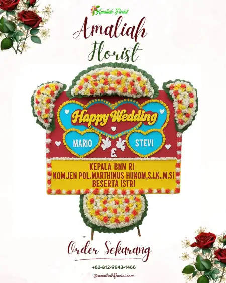 Papan Bunga Pernikahan Timbang Galung